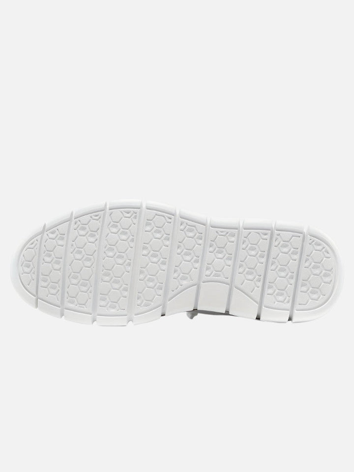 Nolan | White Knit Trainers with Breathable Upper