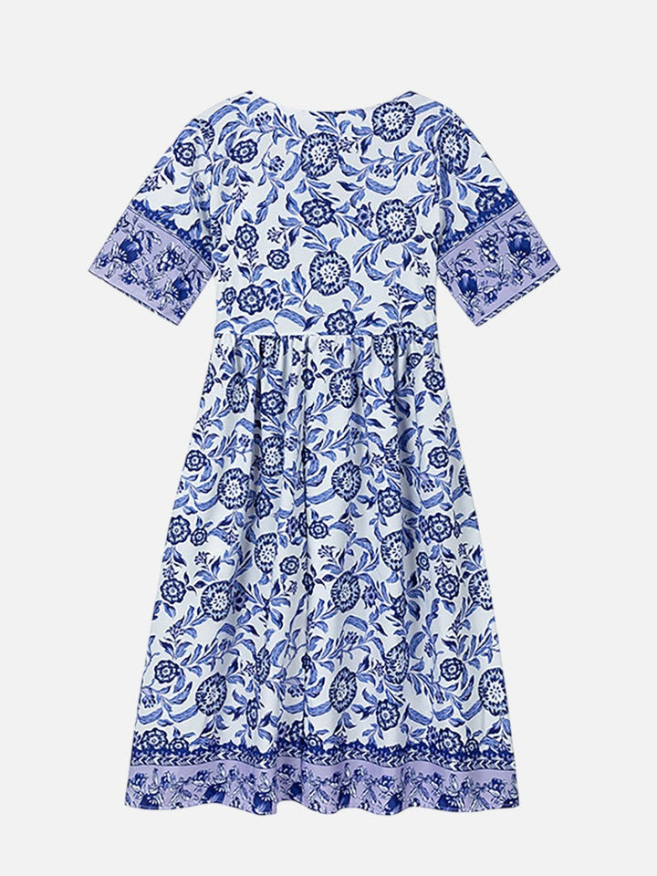 Verity | Floral Midi Dress with Button Front