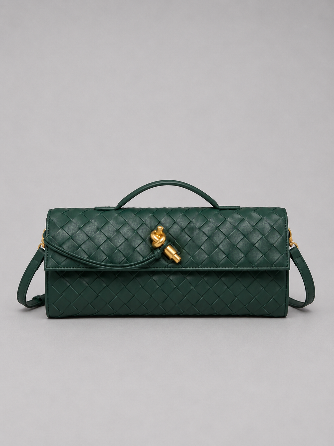 Eulalie | Woven Clutch with Gold Knot