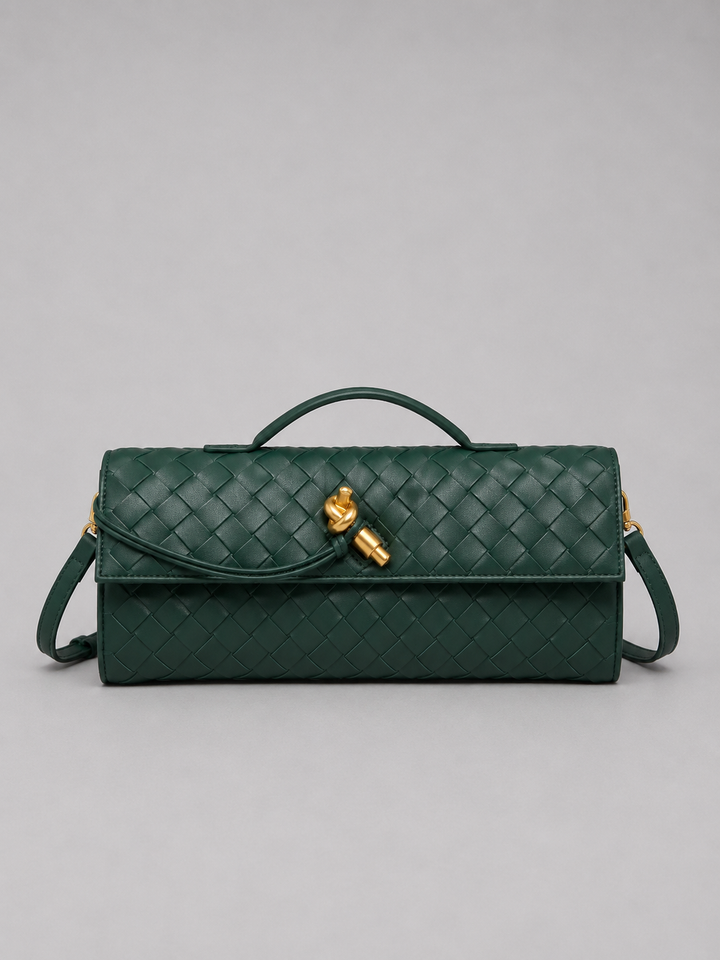 Eulalie | Woven Clutch with Gold Knot