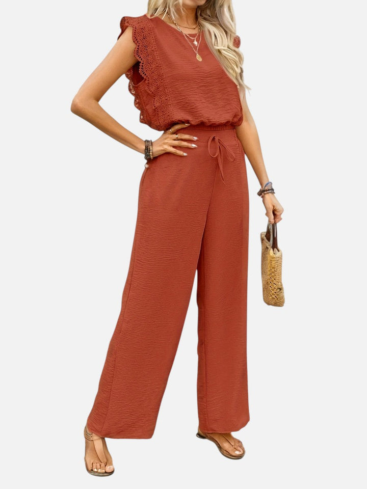 Arabella | Two Piece Outfit Set with Relaxed Top and Wide Leg Pants