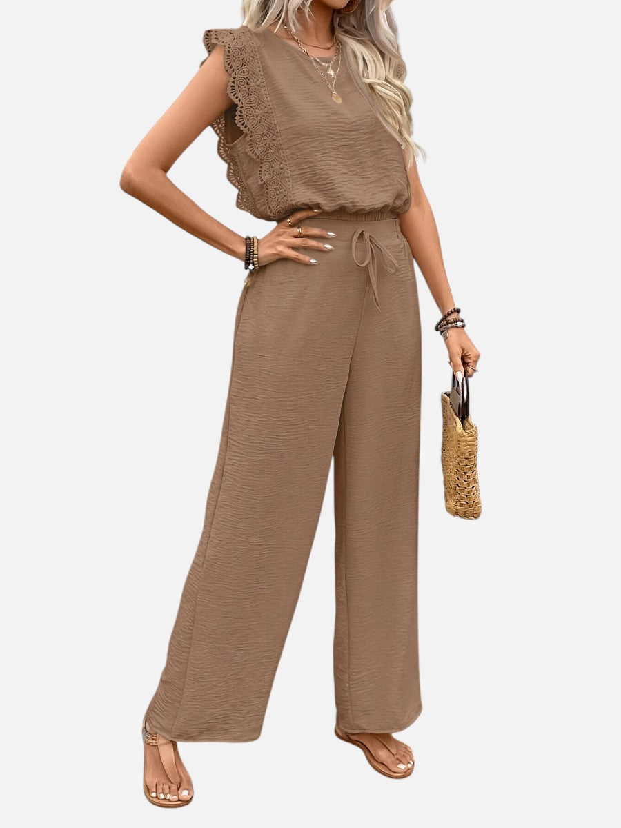 Arabella | Two Piece Outfit Set with Relaxed Top and Wide Leg Pants