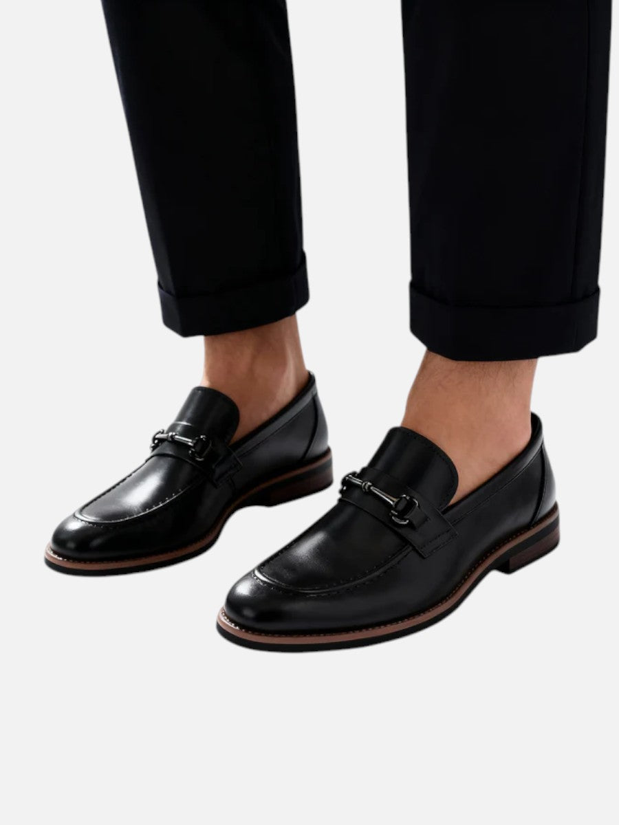Miles | Polished Brown Loafers with Slip-On Comfort Fit