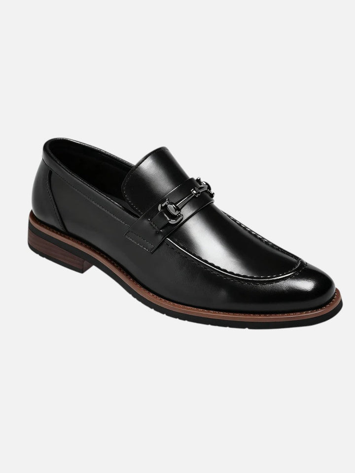 Miles | Polished Brown Loafers with Slip-On Comfort Fit