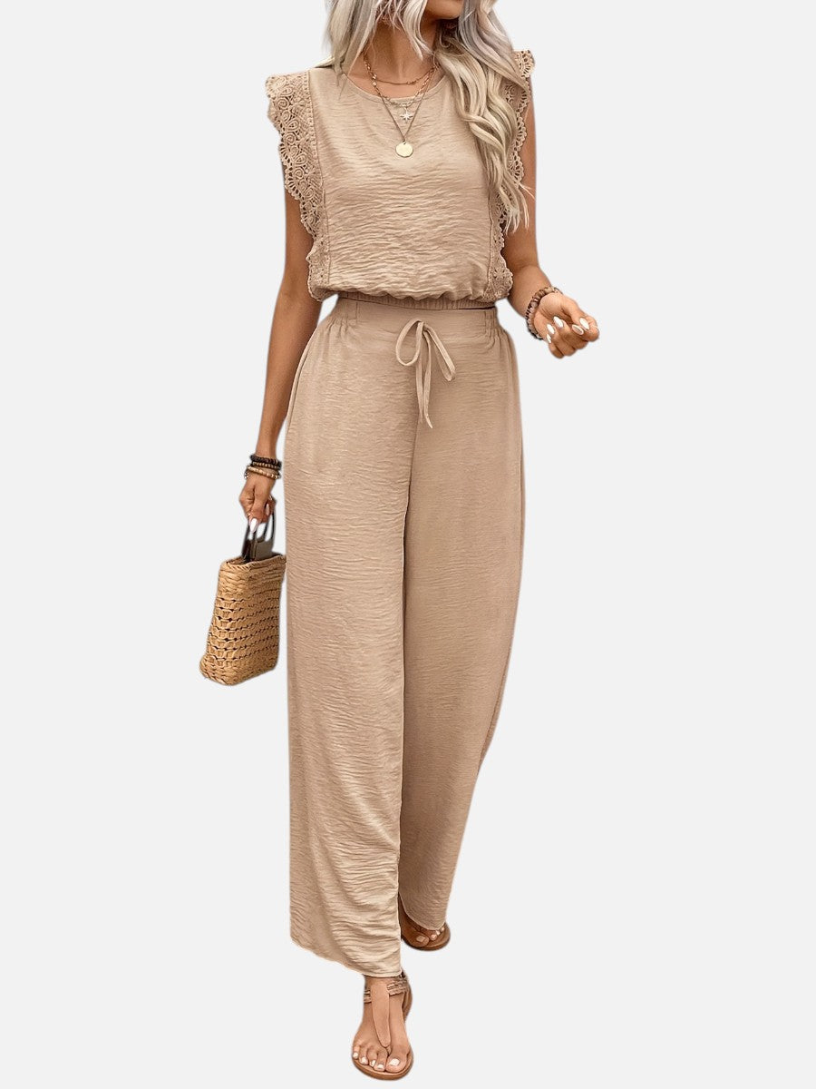 Arabella | Two Piece Outfit Set with Relaxed Top and Wide Leg Pants