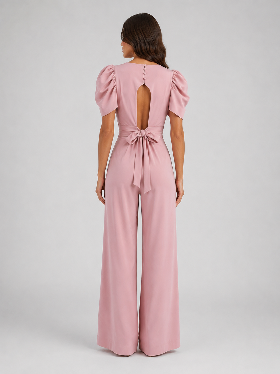Ines | Wide Leg Jumpsuit with Puff Sleeves
