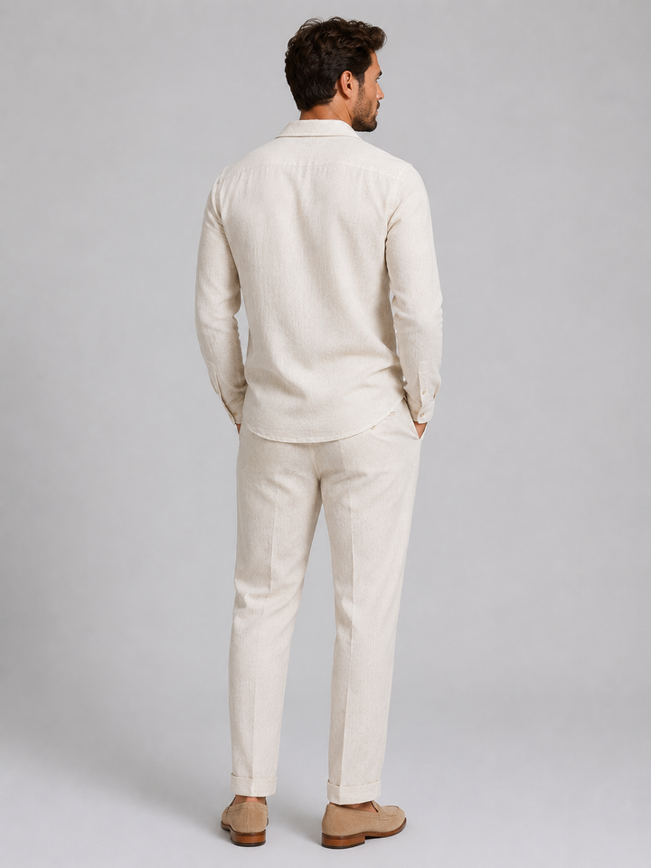 Kieran | Relaxed Shirt and Trouser Set with Drawstring Tailored Fit