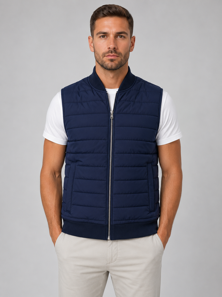 Julian | Quilted Bodywarmer with Zip Front Lightweight Vest