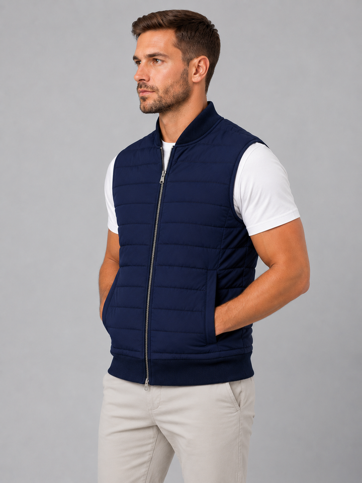 Julian | Quilted Bodywarmer with Zip Front Lightweight Vest