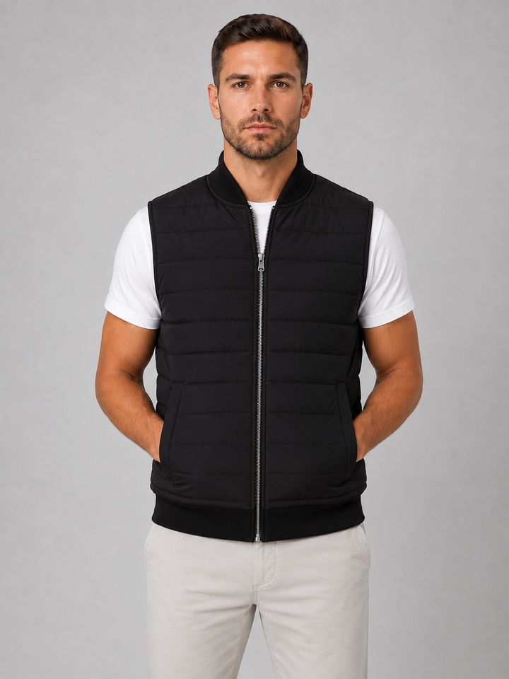 Julian | Quilted Bodywarmer with Zip Front Lightweight Vest