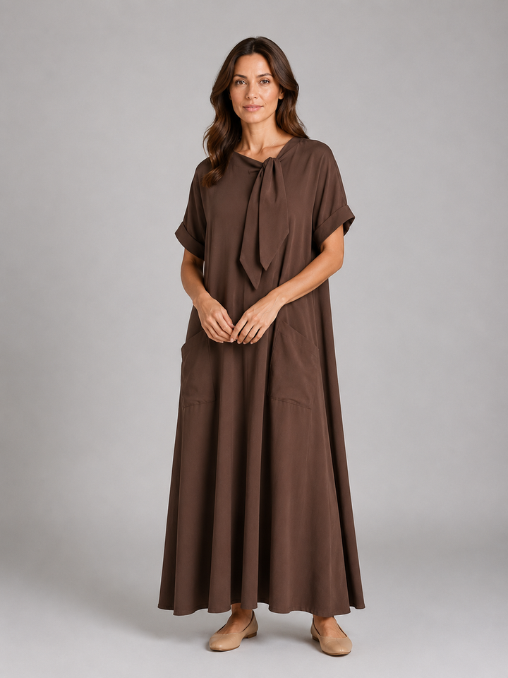 Astrid | Flowy Maxi Dress with Front Pockets