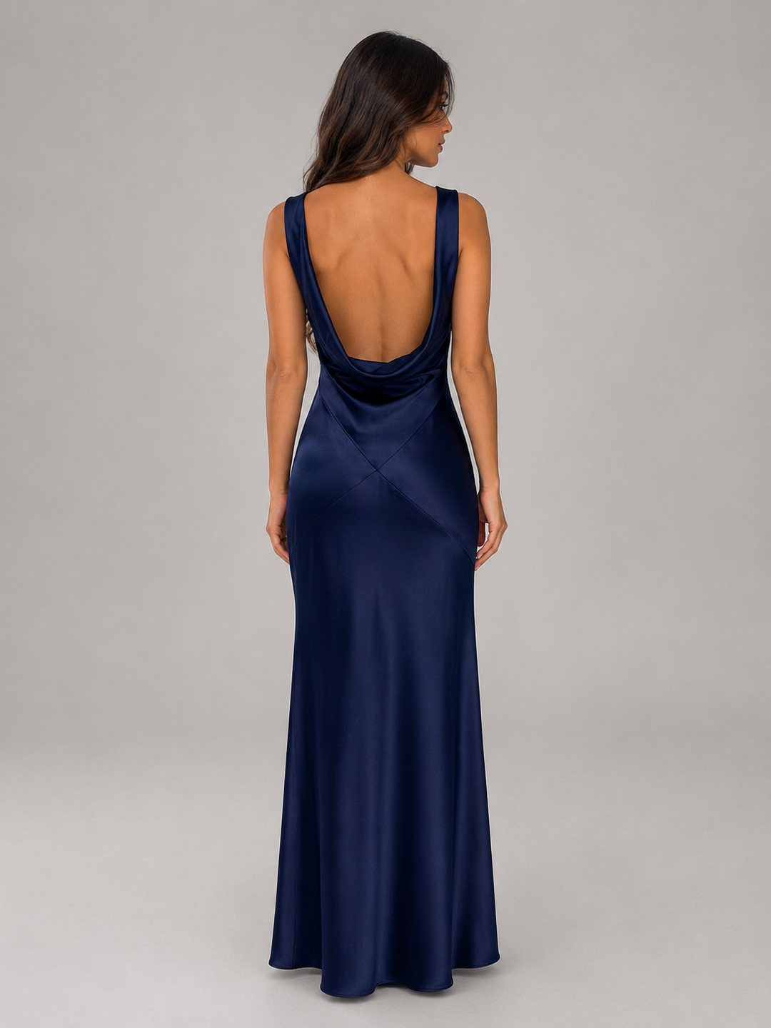 Camille | Evening Dress with Open Back Cowl