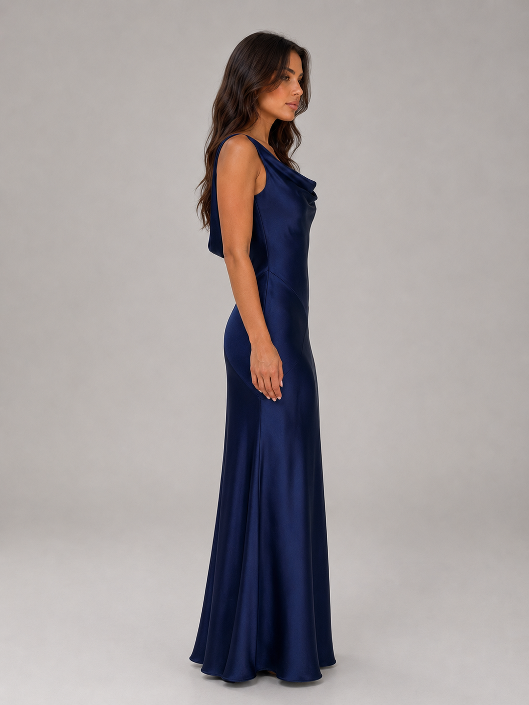 Camille | Evening Dress with Open Back Cowl