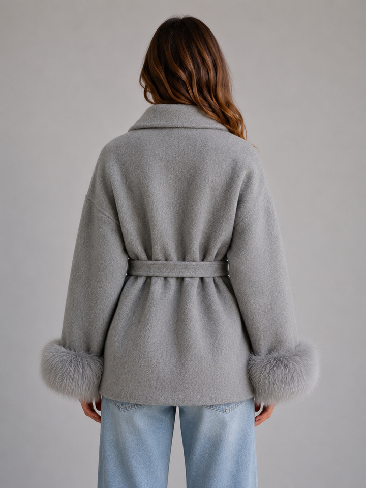 Rosalind | Belted Wrap Coat with Shawl Collar