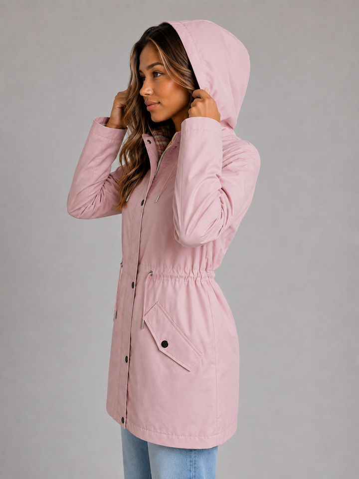 Romilly | Hooded Parka with Drawstring Waist Fit