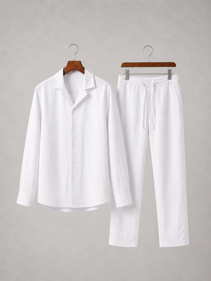 Gideon | Relaxed Shirt and Pants Set with Drawstring