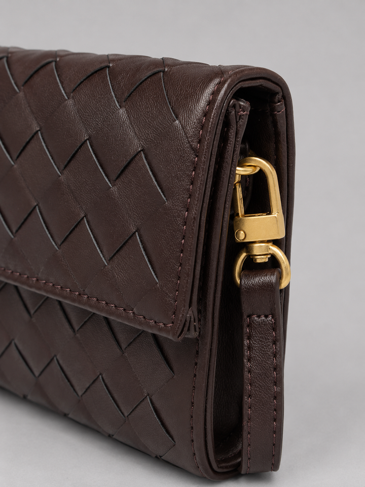 Eulalie | Woven Clutch with Gold Knot