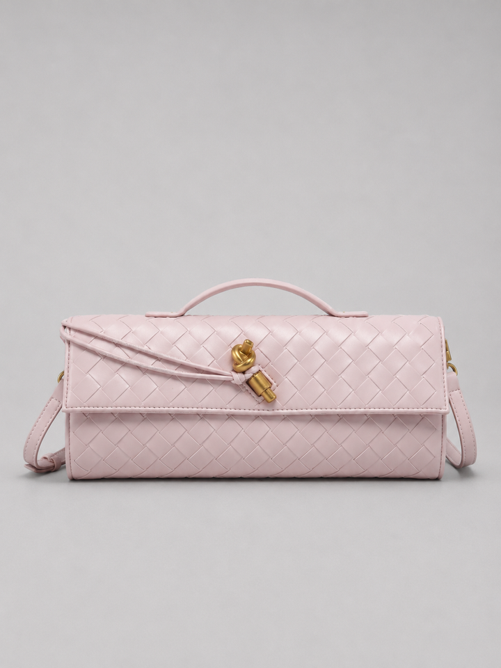 Eulalie | Woven Clutch with Gold Knot
