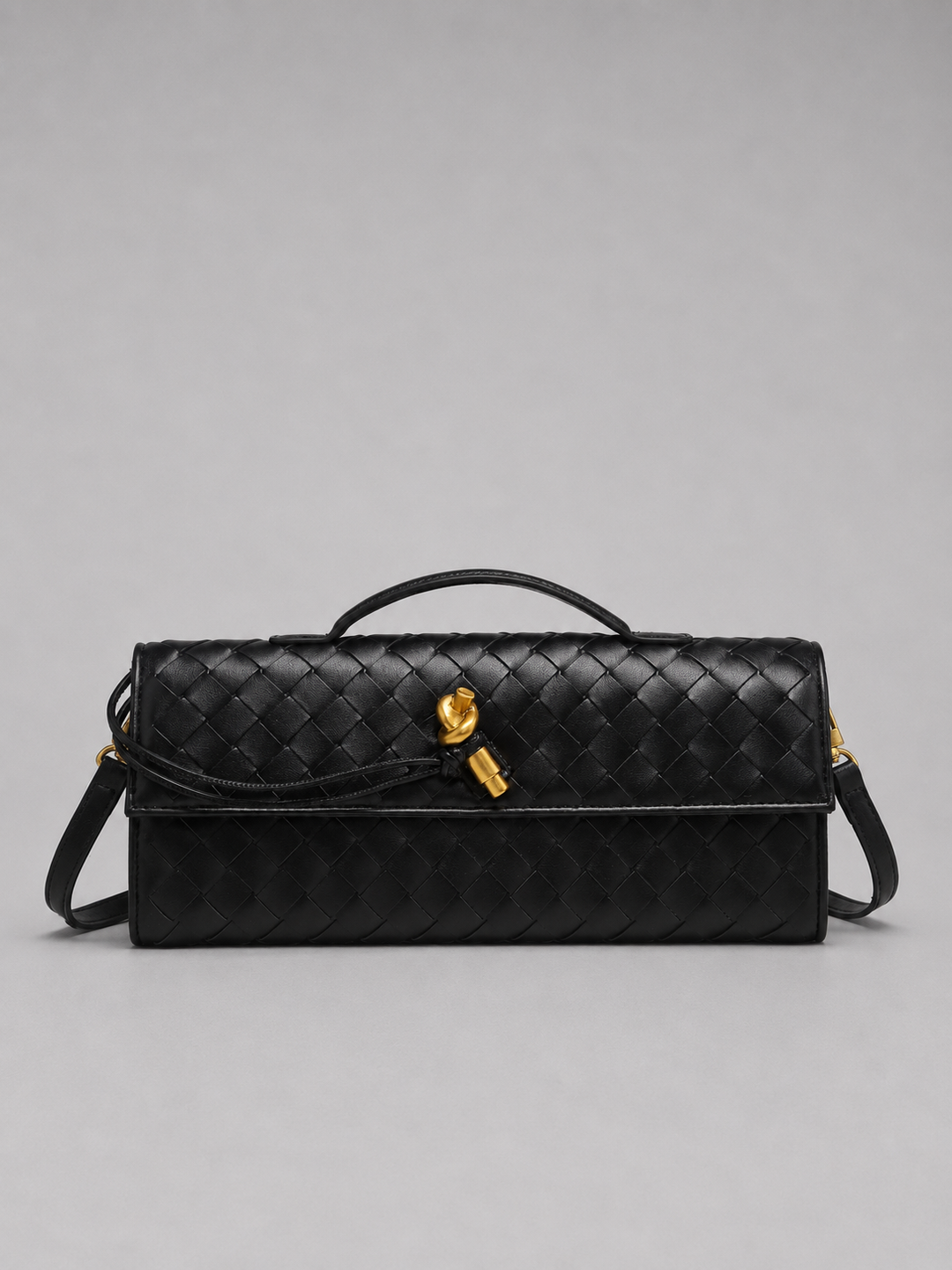 Eulalie | Woven Clutch with Gold Knot