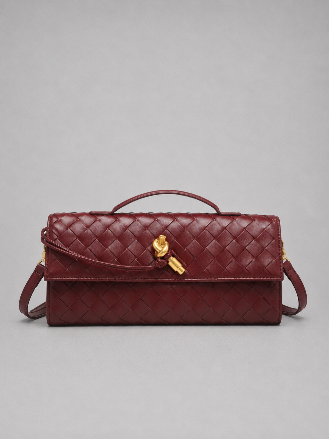 Eulalie | Woven Clutch with Gold Knot