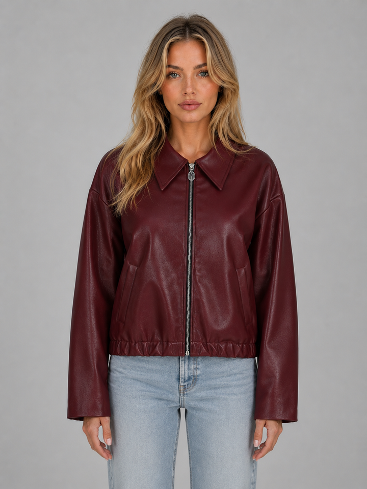 Seraphine | Cropped Jacket with Zip Fastening Detail