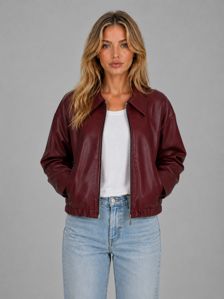 Seraphine | Cropped Jacket with Zip Fastening Detail