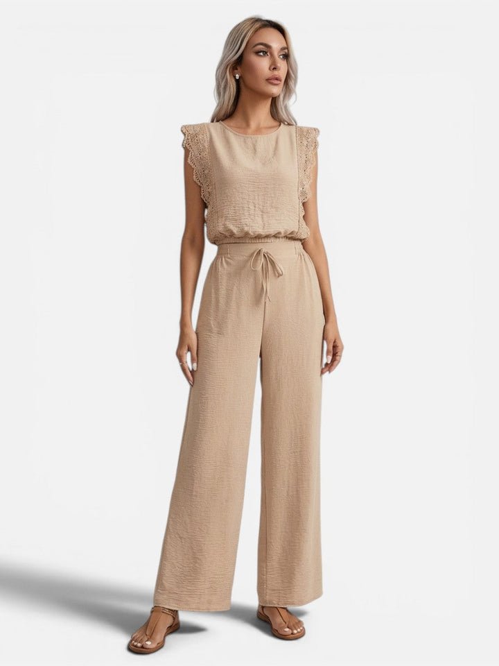Arabella | Two Piece Outfit Set with Relaxed Top and Wide Leg Pants