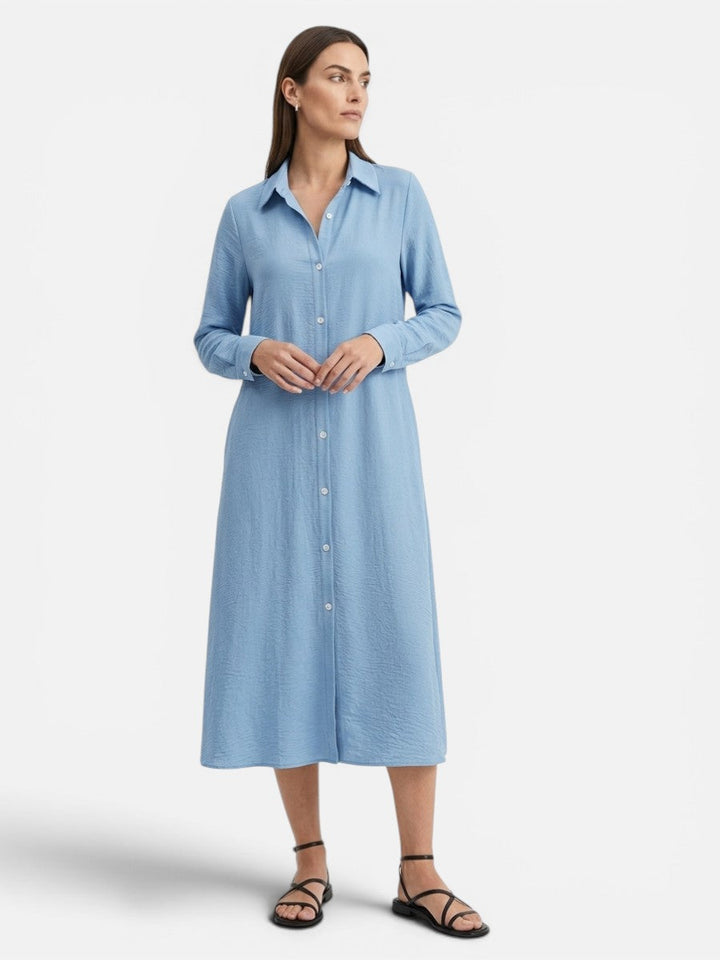Katarina | Midi Shirt Dress with Button Front
