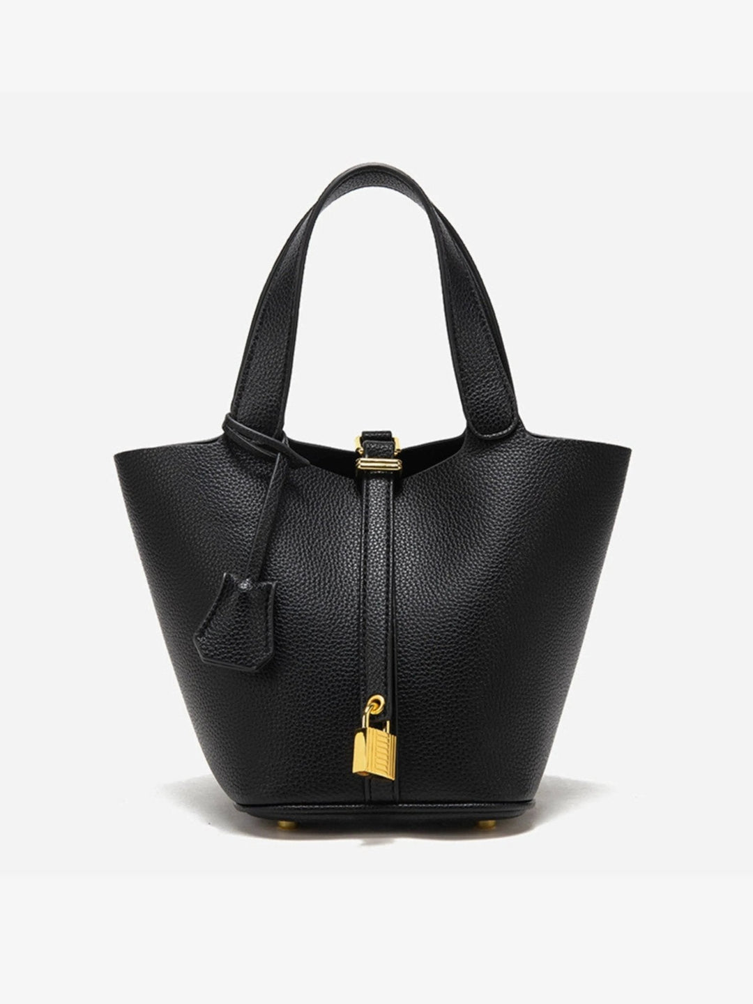 Fabienne | Bucket Handbag with Gold Lock Detail