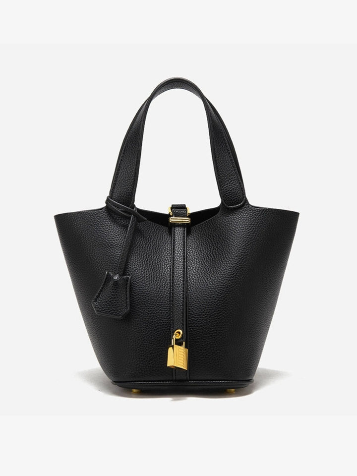 Fabienne | Bucket Handbag with Gold Lock Detail