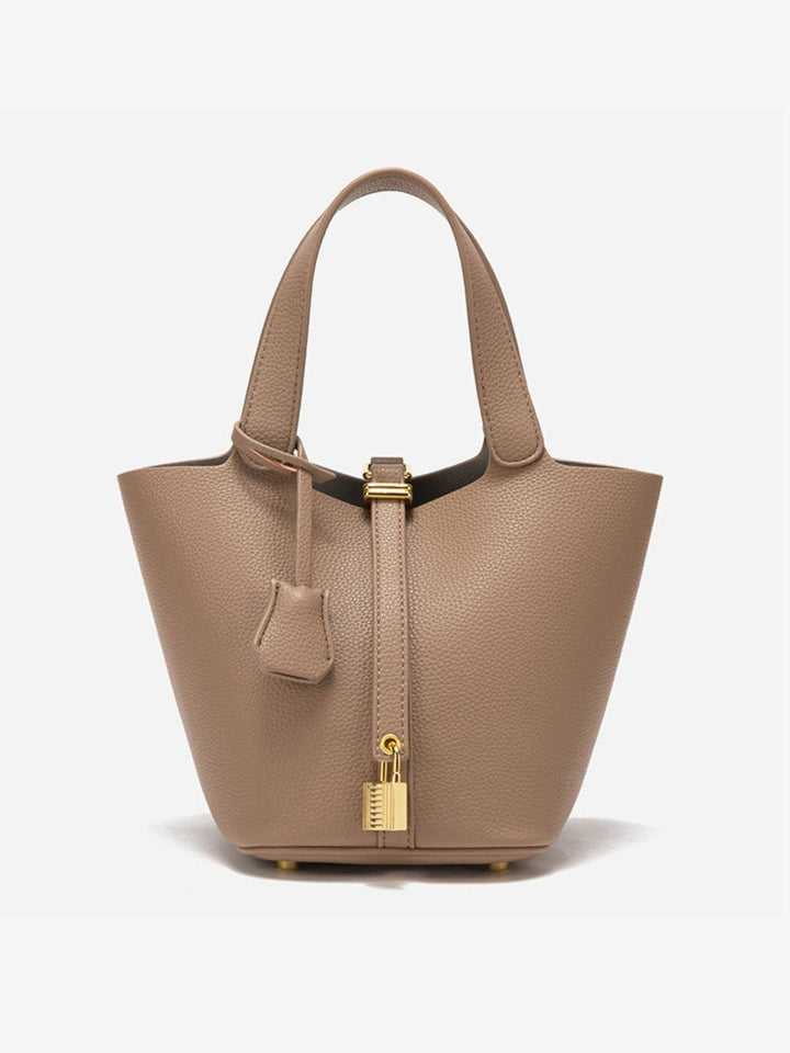 Fabienne | Bucket Handbag with Gold Lock Detail