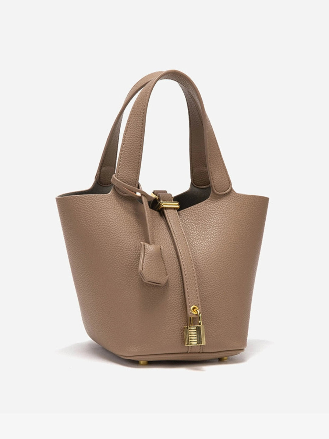 Fabienne | Bucket Handbag with Gold Lock Detail