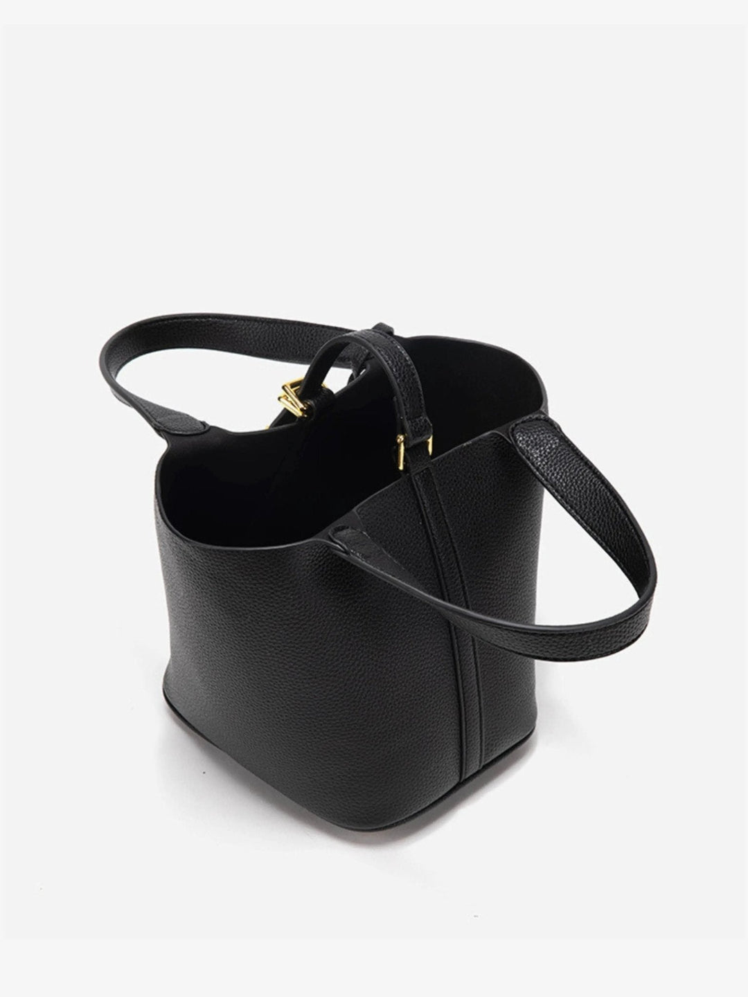 Fabienne | Bucket Handbag with Gold Lock Detail