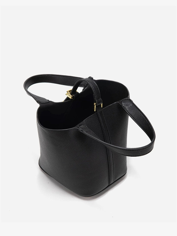 Fabienne | Bucket Handbag with Gold Lock Detail