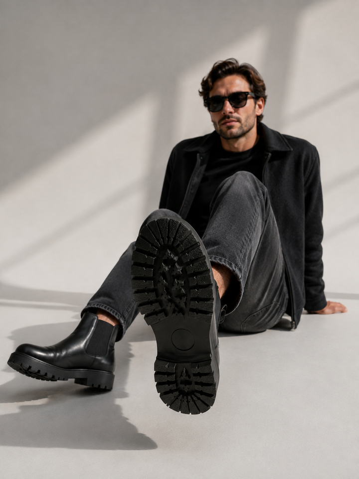 Emmett | Chunky Chelsea Boots with Lug Grip