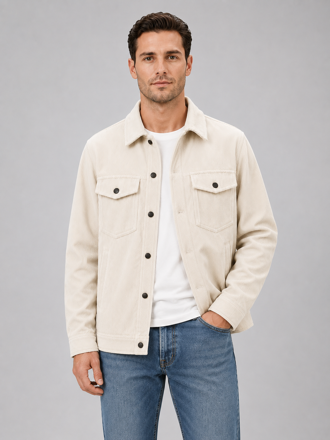 Tristan | Relaxed Overshirt with Snap Button Front