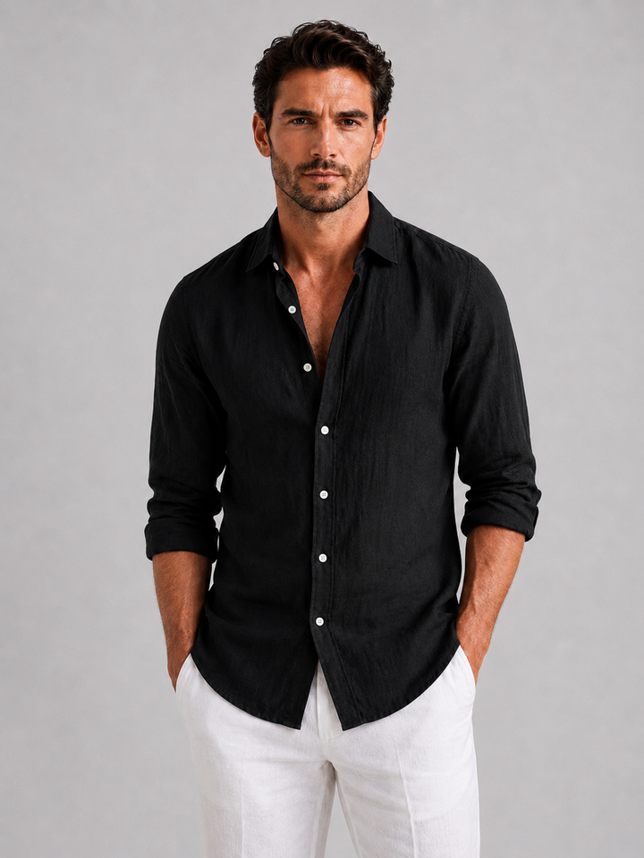 Callum | Light Blue Shirt with Relaxed Fit Button-Up