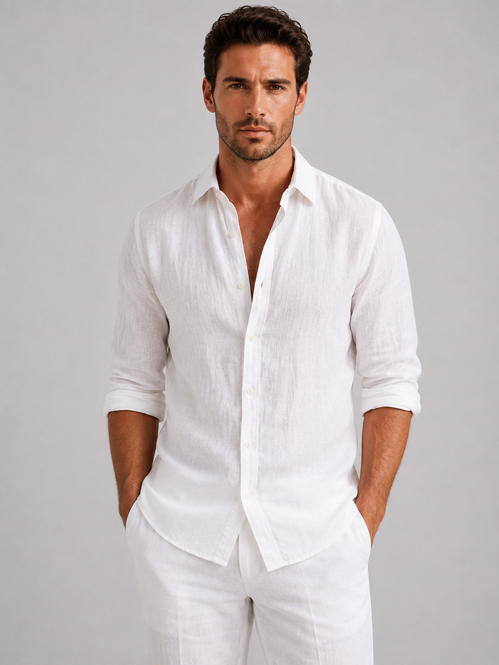 Callum | Light Blue Shirt with Relaxed Fit Button-Up