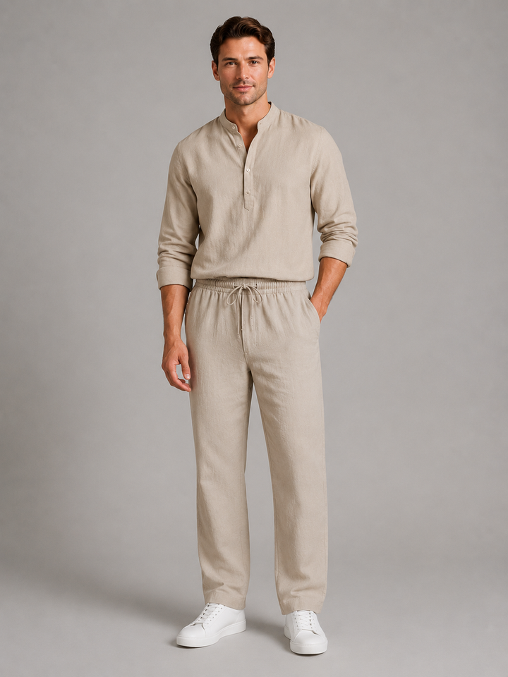 Caspian | Long Sleeve Set with Drawstring Pants