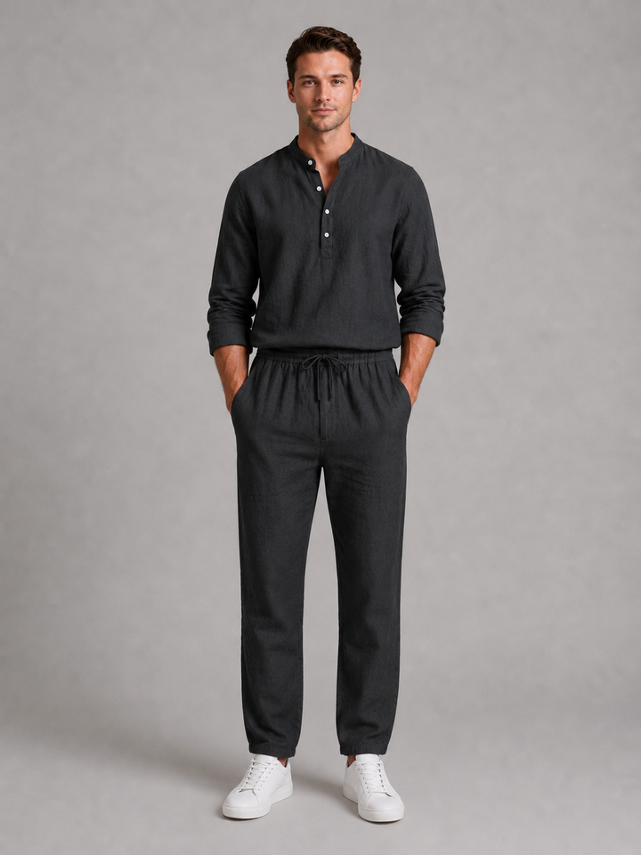 Caspian | Long Sleeve Set with Drawstring Pants
