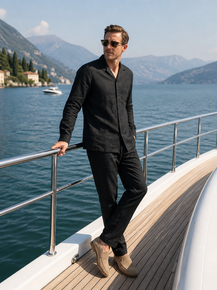 Gideon | Relaxed Shirt and Pants Set with Drawstring