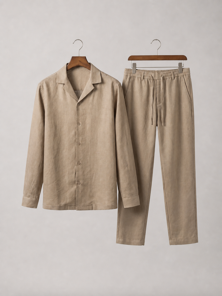 Gideon | Relaxed Shirt and Pants Set with Drawstring