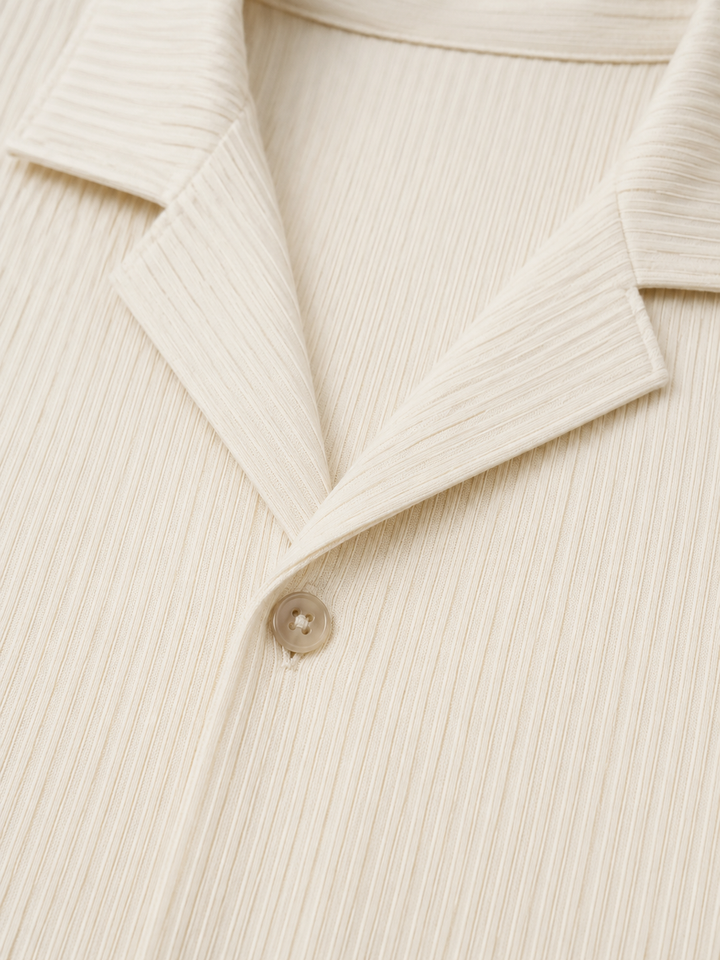 Dorian | Ribbed Shirt and Short Set with Drawstring Closure