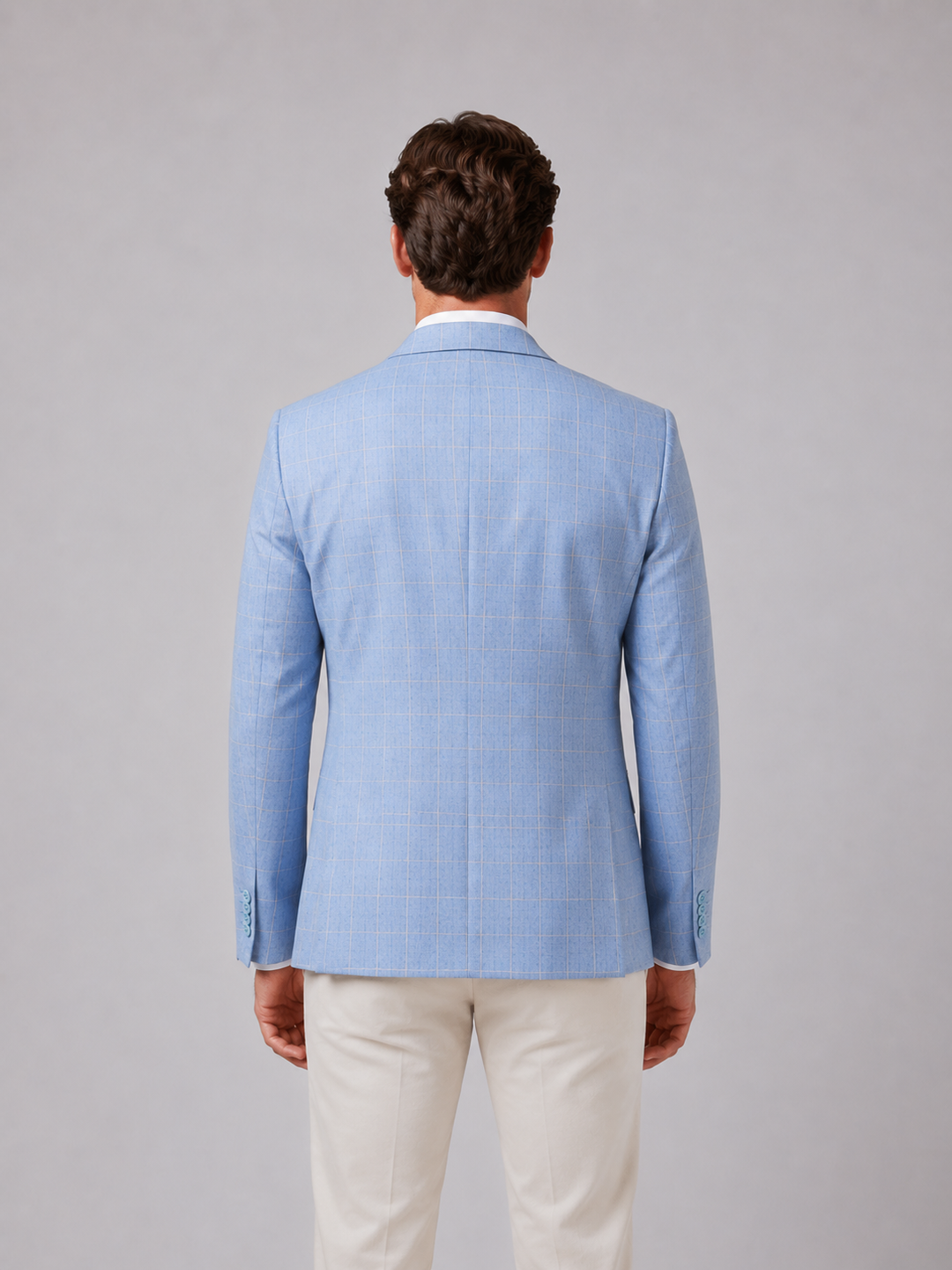 Nicolas | Windowpane Blazer with Notch Lapels Fit