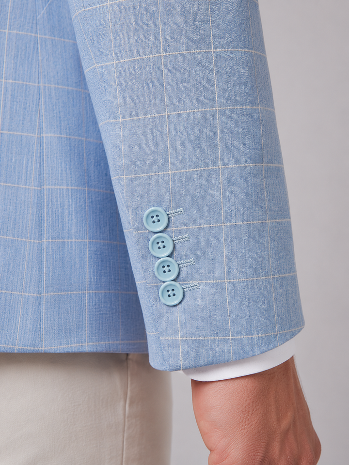 Nicolas | Windowpane Blazer with Notch Lapels Fit