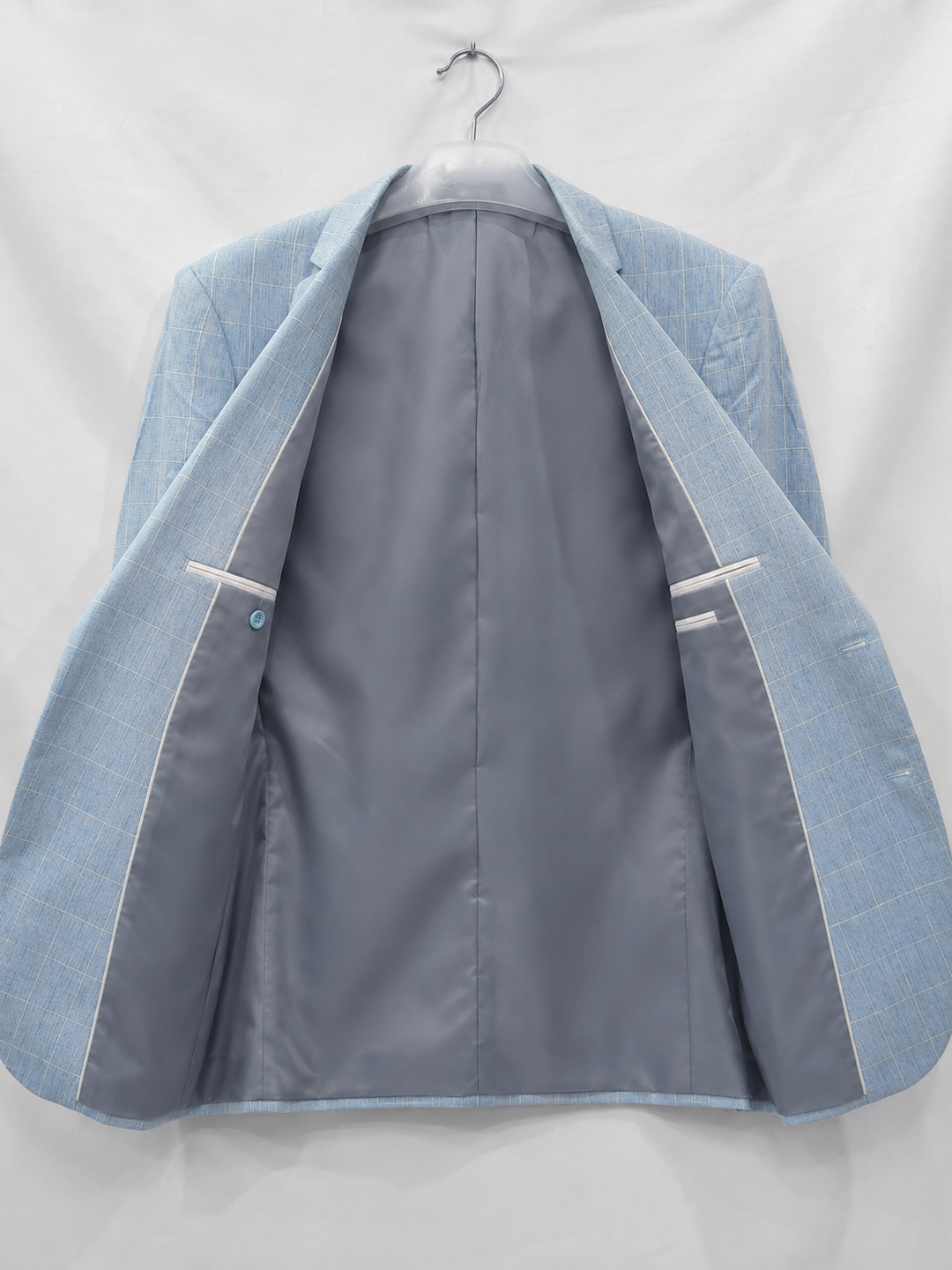 Nicolas | Windowpane Blazer with Notch Lapels Fit