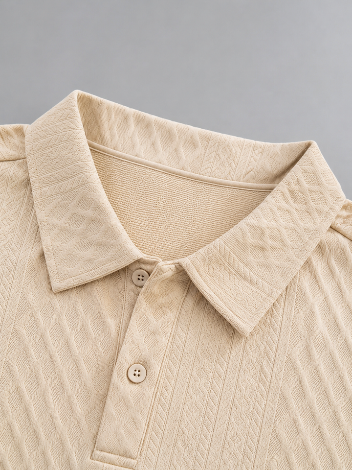 Ambrose | Textured Polo Shirt and Shorts Set