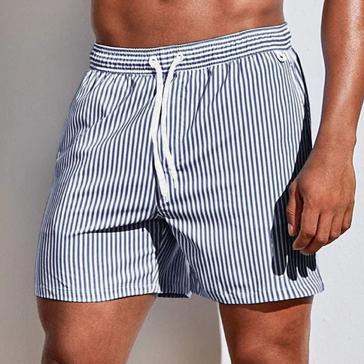 Edmund | Striped Swim Shorts with Quick-Dry Fit