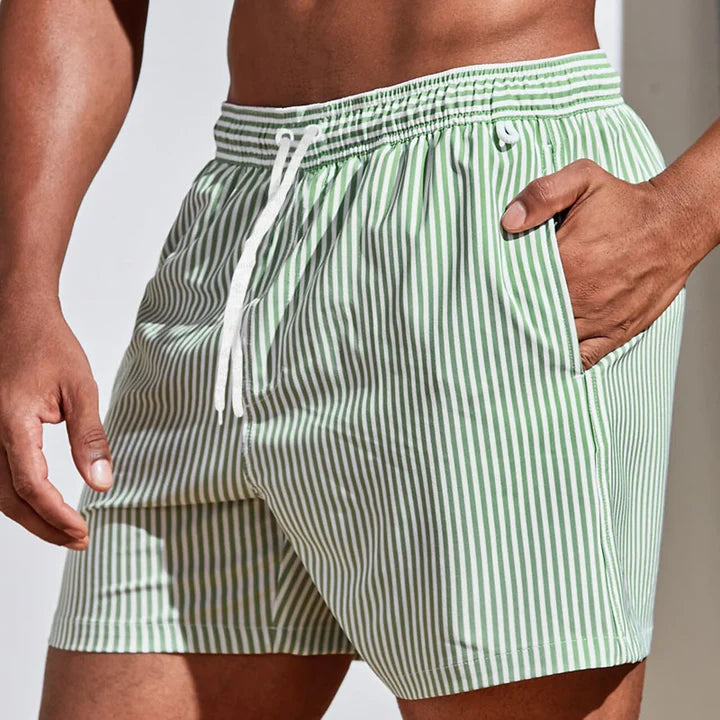 Edmund | Striped Swim Shorts with Quick-Dry Fit