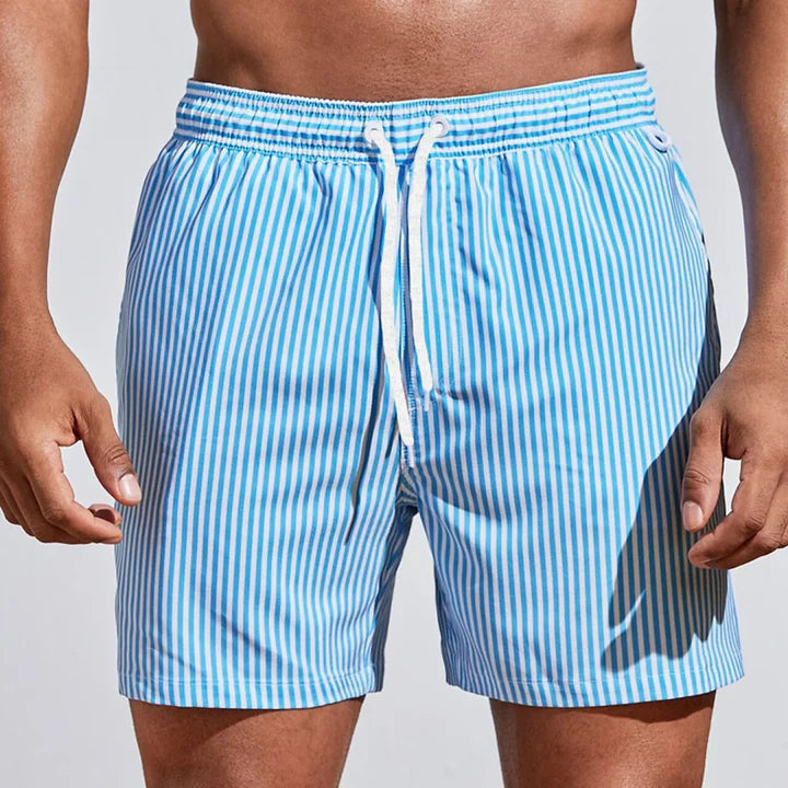 Edmund | Striped Swim Shorts with Quick-Dry Fit